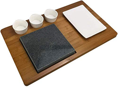 Ensemble de steak grillé en pierre de lave naturelle, ensemble de steak à la pierre chaude, barbecue en ardoise en pierre volcanique (roche à haute température)