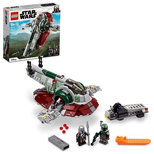 LEGO Star Wars Boba Fett’s Starship 75312 Fun Toy Building Kit; Awesome Gift Idea for Kids; New 2021 (593 Pieces)