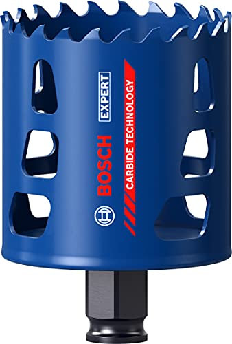 Bosch Professional 1x Sierras de corona Expert Tough Material (Accesorios Taladro de impacto rotativo), Metálico, Ø 60 mm
