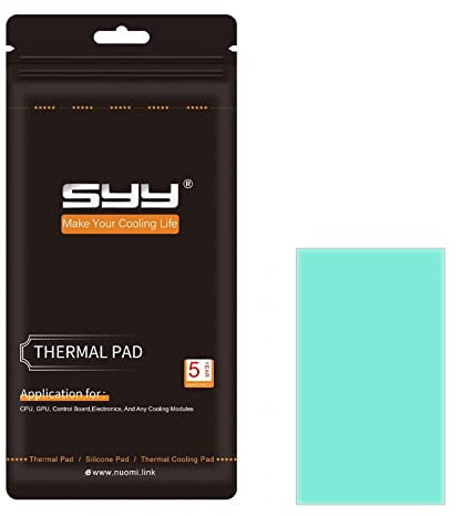 SYY Almohadillas Térmicas, 80x40x2mm, Thermal Pad de Silicio Suave, Alta Resistencia a la Temperatura y No Conductor para Disipador de Portátil/GPU/CPU/LED Cooler