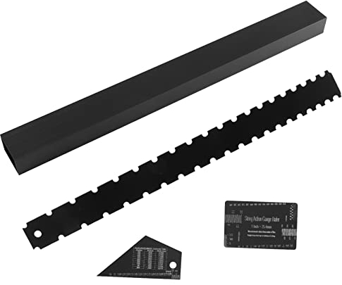 SVRITE 4-Teiliges Luthier-Werkzeug-Set, Gitarrenhals, Gekerbt, Gerade, Saitenlage, Lineal, Bund, Rocker, Bund, Nivellierbalken