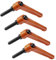 Klemmhebelgriff, 4er Einstellbarer Befestigungsgriff, M8 Verstellbare Klemmhebel mit Gewindebuchse, Haltehebel mit Bolzen, für Werkzeugmaschinen, Schweißgeräte (Klemmhebel M8-40mm, Orange)