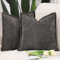 Madizz 2er Set Chenille Samt mit Rand Kissenbezüge Weiche Dekorativ Zierkissenbezüge Modern Kissenhülle für Sofa Wohnzimmer Schlafzimmer Dunkeltaupe 60x60 cm