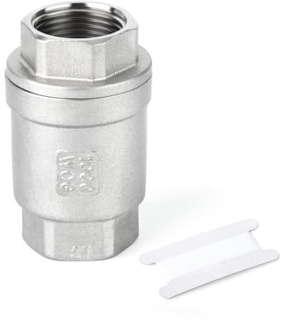 ERGAOBOY Valvola di ritegno verticale, valvola di ritegno in linea verticale da 1/4 BSP femmina SUS 304, prevenzione antiriflusso