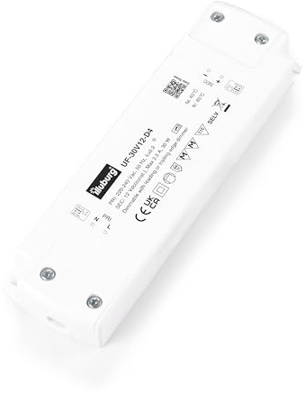 illuburg LED-transformator 12V Justerbar TRIAC Extraplat 6W - 30W för LED-remsa Näring Försörjningskälla