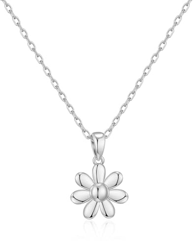 Philip Jones Silver Plated Daisy Necklace