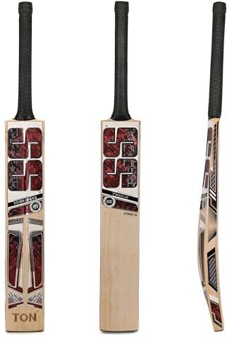 SS Tiger Strike 18 English Willow Premium Cricket bat, Adult Size- Short Handle, Includes Bat Cover, Toe Guard and face Sheet | Ready to Play