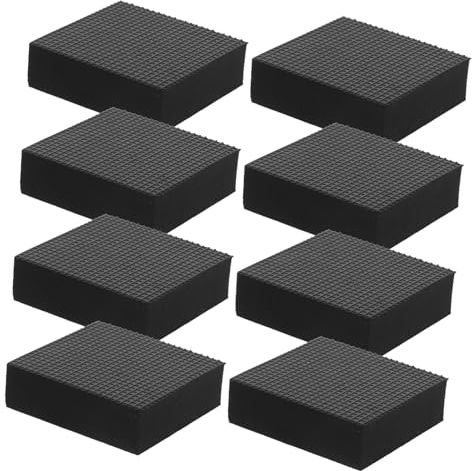 Toyvian Lot de 8 pieds de pot de fleurs antidérapants en caoutchouc - 50 x 50 x 15 mm - Petits rehausseurs de pots de fleurs pour extérieur, terrasse, balcon - Empilables - Avec protection du sol