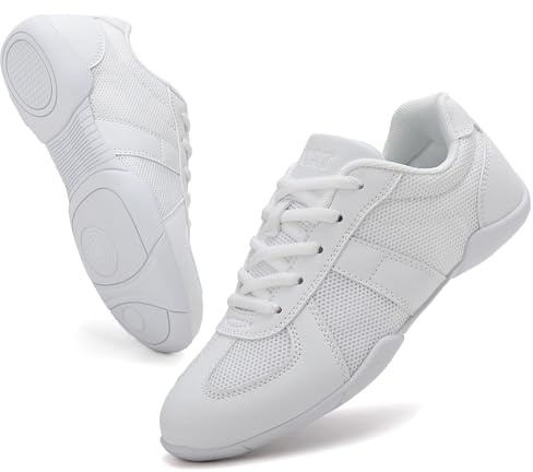 FRTUBOP Cheerleading skor, flickor, cheerleader dansssneakers, skirrskor, damsneakers, dans, tennis, sneakers, flexibel, yoga, fitness, gymnastik, träningsskor