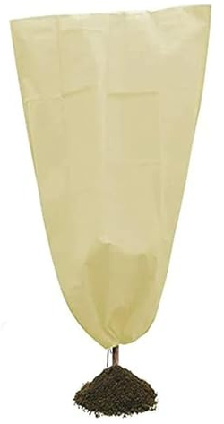 NFEKLFI Funda para Plantas Protector Cubierta anticongelante for Plantas, Tela no Tejida, protección Invernal for árboles, jardín(Beige,80x100cm)
