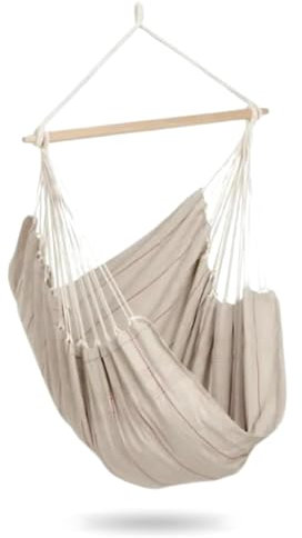 AMAZONAS Artista - FSC-zertifizierter, Brasilianischer XL Hängesessel| extra groß | Belastbarkeit bis 150 kg | Farbe: Sand