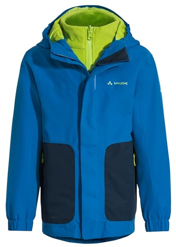 VAUDE Unisex Kinder Kids Campfire 3in1 Jacket Iv, Radiate/green, 134-140 EU