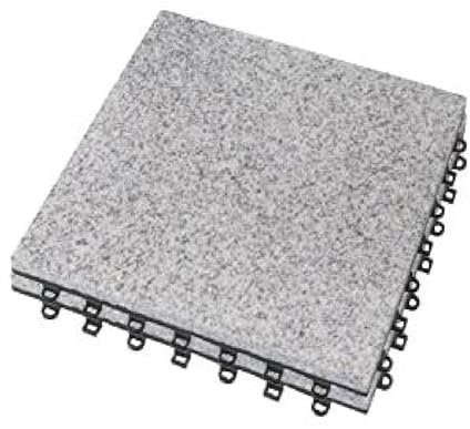 BodenMax Naturstein Klickfliesen 30x30cm für Terrasse & Balkon | wetterfeste Steinplatten Outdoor | Granit & Schiefer Bodenbelag | Klicksystem | 2/8 Stück