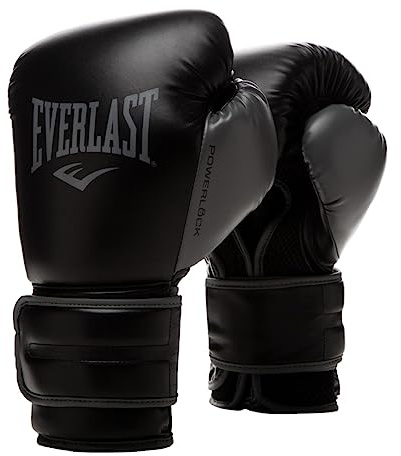 Everlast Unisex - Erwachsene Boxhandschuhe Powerlock 2 Trainingshandschuh, Schwarz, 14oz