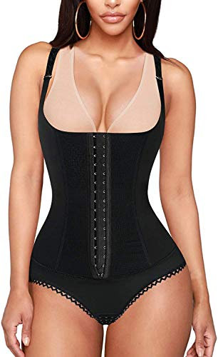 KUMAYES Damen Formende Bodys Unterbrust Korsett Figurformend Bauchweg Body Shape Taillenformer Tank-Top Formende Shaping Bodysuit