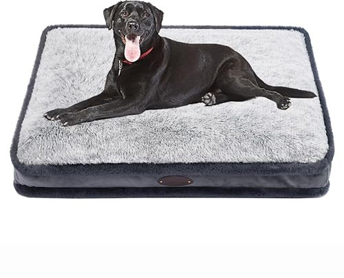 DEBANG HOME Großes Hundebett für Große, Mittlere und Kleine Hunde - Wasserdicht Mit Abnehmbarem und Waschbarem Bezug - Weiche Langhaarige Hundematte