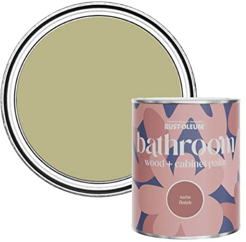 Rust-Oleum Green Moisture Resistant Bathroom Wood and Cabinet Paint in Satin Finish - Sage Green 750ml