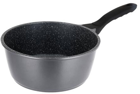 Sitram 714219 Cazo Aluminio fundido Interior efecto piedra Ø18 cm H8 cm - Revestimiento antiadherente sin PFOA, Mango resistente al calor - Todas las fuentes de calor incluida la inducción