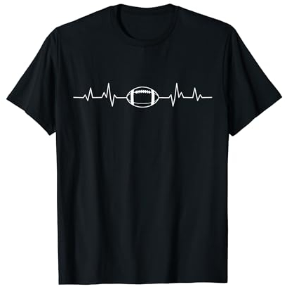 Football Heartbeat Lustiger American-Football-Spieler T-Shirt