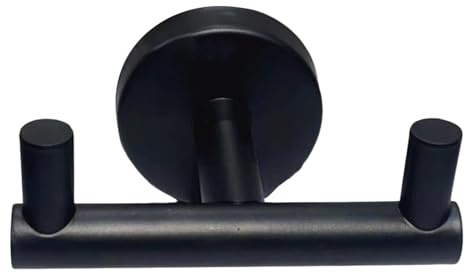 Gancho doble para toalla - Gancho doble para toalla de baño, gancho de ducha montado en la pared - toallero montado en la pared, ganchos colgadores de pared para cargas pesadas, gancho para doc