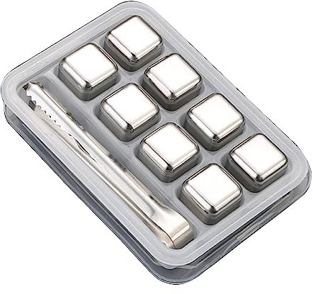 Pietre refrigeranti cubetti di ghiaccio riutilizzabili per bevande in acciaio inossidabile cubetti di ghiaccio in metallo pietra di raffreddamento riutilizzabile