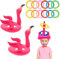 14 Stück Aufblasbare Flamingo Ringwurfspiel Eltern Partyspiele, Sommer Pool Party Outdoor Indoor Spiele, Party Spiele, Flamingo Aufblasbar, Pool Spielzeug, Flamingo Schwimmring