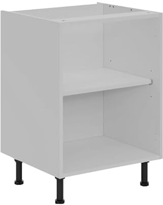 Top Living MCR Light Grey Flat Pack Kitchen Base Units -Carcass 300mm to 1000mm (600mm Single Base unit)