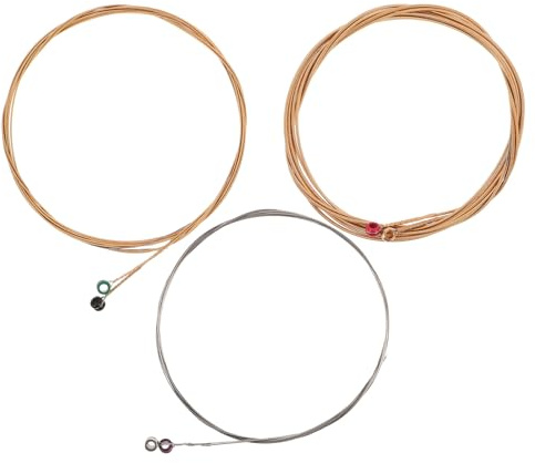 SAFIGLE 6pcs Folk Guitar Strings Set for Acoustic and Classical Guitars Metal Strings for Beginners and Professionals Sturdy Replacement Kit for Concerts Practice and Recording Sessions