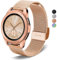 DEALELE Compatible with Samsung Galaxy Watch 7 / FE / 6/6 Classic / 5/5 Pro / 4/4 Classic / 3 41mm / Huawei GT3 42mm, 20mm Stainless Steel Metal Mesh Replacement Strap for Women Men (Rose gold)
