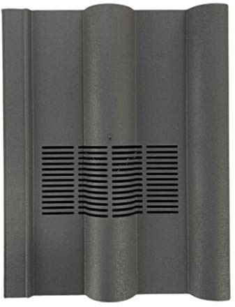 Beddoes Products Inline Double Roman Vent Tile for Roof Ventilation (Slate Grey - Granular/Sanded)