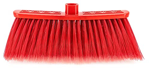 CABLEPELADO Cepillo Universal para Barrer | Escoba para Barrer | Cerdas Suaves PET Reciclado | Apto para Limpiar el Pelo de Mascotas y el Polvo | 25.5 cm Largo Cepillo | Rojo