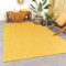 FRAAI | Home & Living In- & Outdoor Teppich - Costa Ockergelb - Wetterfest - Polypropylen - Flachgewebe - Balkon, Garten/Terrasse - Terrasse - Rug