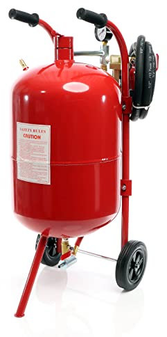 XPOtool Sableuse mobile pneumatique 38L et accessoires Unité de sablage contre Rouille, vernis, etc.