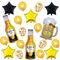 Finypa 21pcs Corona Bier Themed Party Supplies, 21 Stück, Silber, Schwarz, Ballonarch, Ballons, Bier, Stern, Aluminium, 21. Geburtstag, Damen, Frauen, Junge Erwachsene