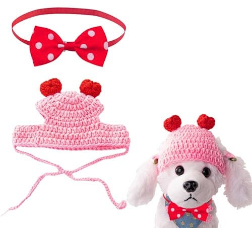 Costume de Saint-Valentin pour chien, grand nœud papillon pour animal de compagnie, bonnet mignon pour chien, costume de Saint Valentin, costume pour anniversaire, fête