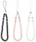 Molain Handykette, 3pcs Handy Lanyard, Handgelenk Universal Kurz Handyanhänger Handy-Lanyard-Charms kompatibel mit jedem Handy, Smartphone und Handy Hülle(Rosa+Weiß+Schwarz)