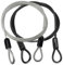 WeddHuis 2 Piezas Cable de Acero con Argollas, Cable de Acero Inoxidable, Seguridad Antirrobo, Candado de Cable, Inoxidable, para Muebles de Jardín, Muebles de Terraza, Bicicleta (100cm)