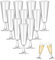 WEFHEF 25 Pezzi Flute Champagne 160ml Calici Vino Plastiche Riutilizzabili Bicchieri da Champagne in Plastica Calici Plastica Rigida Lavabili per Vino Spumante per Compleanni Picnic