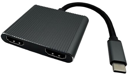 Multibao MST 2-in-1 USB-C to Dual HDMI Adapter Hub - 4K Multi-Display USB Type-C Docking Station for Laptop, MacBook, Tablet