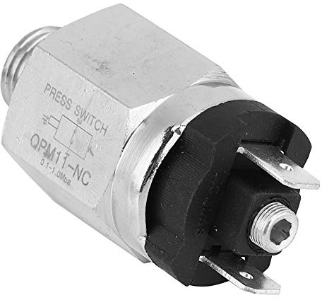 SIXRUN Justerbar Lufttrycksbrytare, Normalt Stängd Tryckregulator med IP54-skydd för Luftkompressorsystem, 0,1-1,0 MPa Intervall och Bred Temperaturprestanda