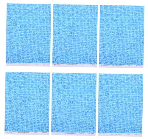Tofficu 6 Piezas Pegatinas de Agua Ondulada Autoadhesivas para Dioramas de Trenes Efecto Realista de Ríos y Lagos Papel Decorativo para Modelos y Manualidades Creativas