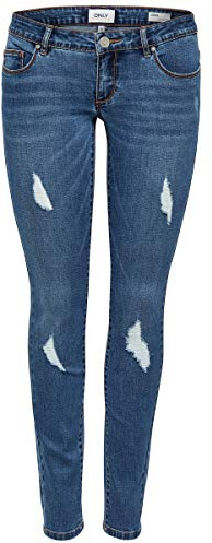 Only Onlcoral Superlow SK Jeans Bj10221 Noos Skinny, Blu (Medium Blue Denim), W28/L34 (Taglia Produttore: 28) Donna