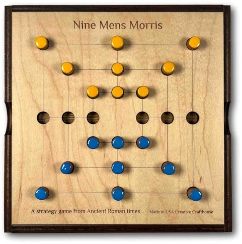 Nine Mens Morris – Strategy game from ancient Rome. Premium version made in USA