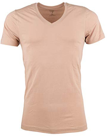 OLYMP Herren T-Shirt Langarm Level.Five,Einfarbig,Body fit,Caramel 24,M