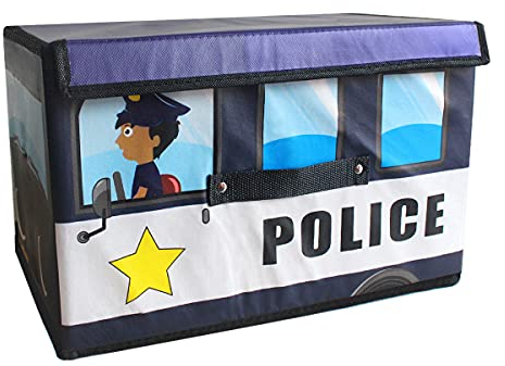 Scatola di immagazzinaggio, Scatola dei giocattoli, Organizzatore di giocattoli per bambini vestiti, Cestino portaoggetti, Scatola di stoccaggio pieghevole con coperchio 38*25*25cm,Blu