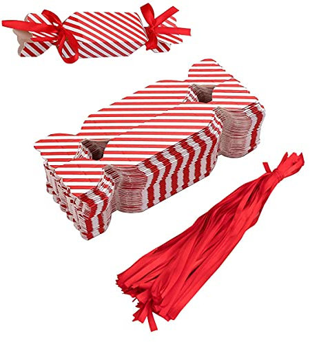 DARENYI 50 Stück Geschenkschachtel Klein Geschenkboxen Papier Süßigkeiten Box Weihnachten Pappschachtel Klein Dekorbox Christmas Schachteln für Süßigkeiten, Schokolade etc