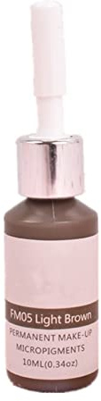 Permanent Makeup Augenbrauenpigmente, PMU & Microbladading Verfahren Tattoo-Pigment für Künstler, 10 ml (Hellbraun)