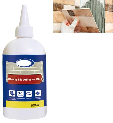 KOAHDE Wasserdichter Fliesenkleber auf der Rückseite,Wasserdichter Fliesenkleber,Starker Klebstoff,Reparaturkleber Für Fliesen,Bodenfliesenkleber,Multifunktionskleber für Keramik,Dispersionskleber