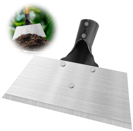 Pala da giardino multifunzionale, pala da neve, paracolpi, attrezzi da giardino, pala da giardino (24,5 x 18,5 cm, senza maniglia)