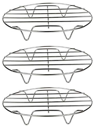 ANSNOW 3 Piezas Bandeja de Vapor Reinserto de Vapor para Olla Soporte de Rejilla de Vapor Inserto de Vapor Rejilla de Cocción Al Vapor Rejilla de Vapor para Ollas Olla de Cocción Al Vapor Estante St